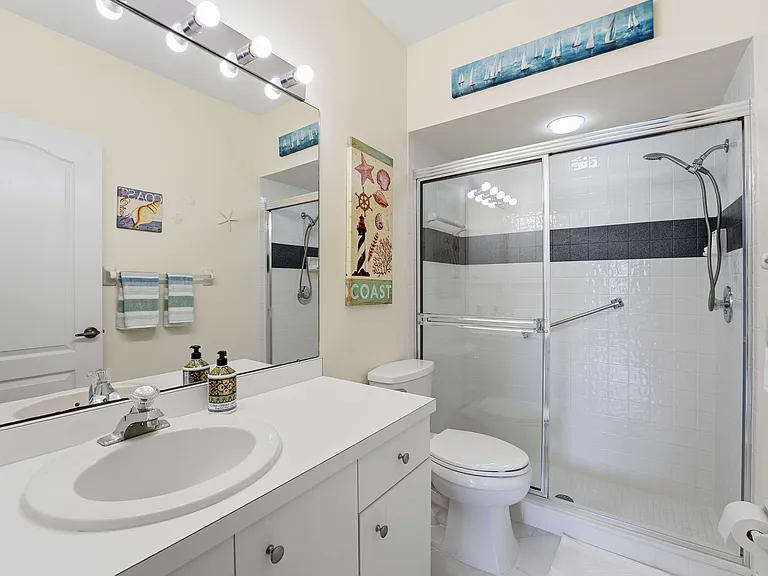2nd full bathroom with tile floors