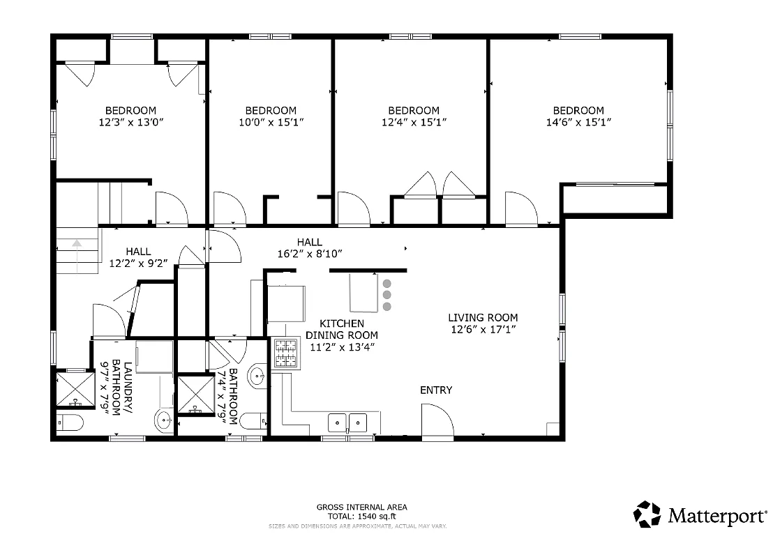 Floor plan 4 Bed and 2 Bath