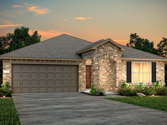 The Killeen, a one-story home with 2-car garage, shown with Home Exterior D
