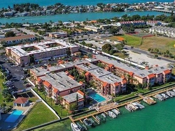 Aerial view of Boca Shores condo complex