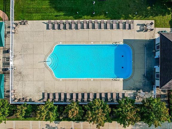Pool with Sundeck Aerial View
