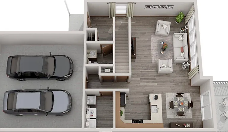 Mountaineer Townhome Floor 1 Mountaineer Townhome Floor 1