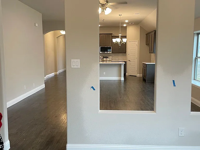 View of kitchen from sunroom