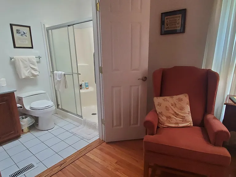 First floor attached master bathroom