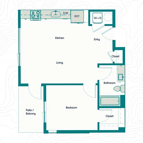 Floor plan 1X1 F