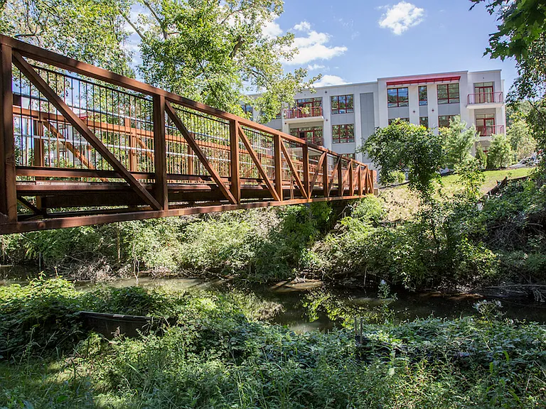 The Lofts features a bridge to The South County Trail