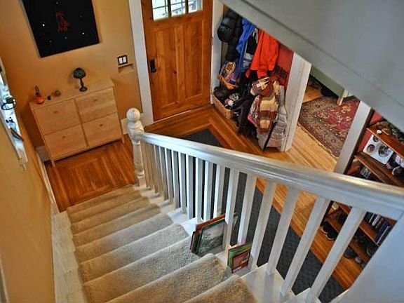 From stair landing