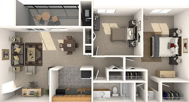 2 Bedrooms, 1.5 Baths 2 Bedrooms, 1.5 Baths
