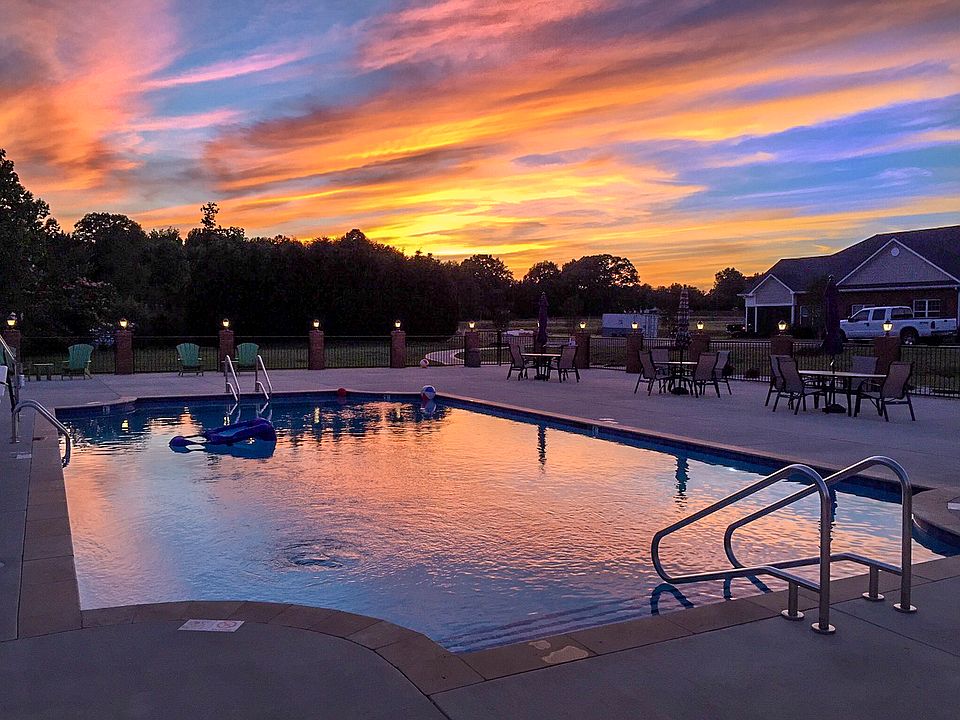 saltwater pool at night