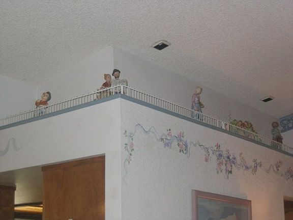 top of the wall in the living room