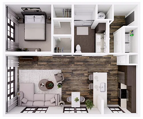 Floor plan Foundry-1D