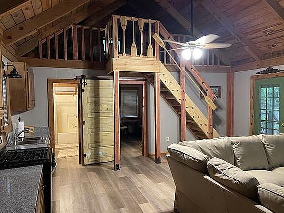 Antique barn door to bedroom