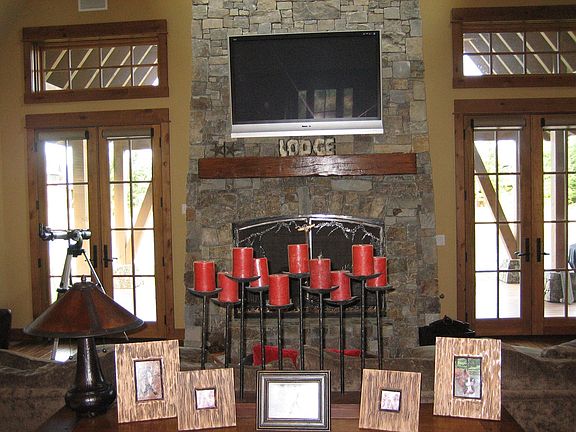 Masonary work on Fireplace to ceiling