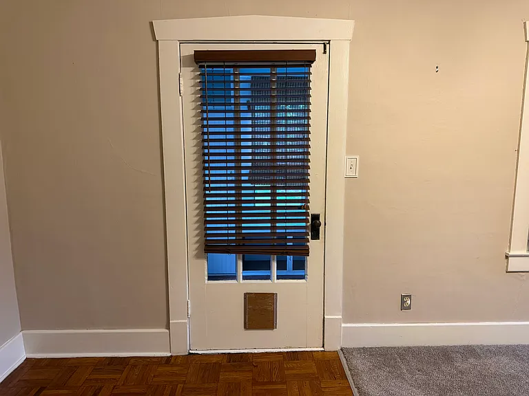Door to front porch from the living room