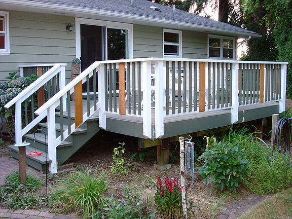 Back deck  appox. 18' X 18'