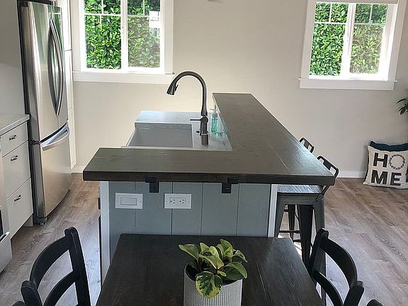 Custom island bar & table