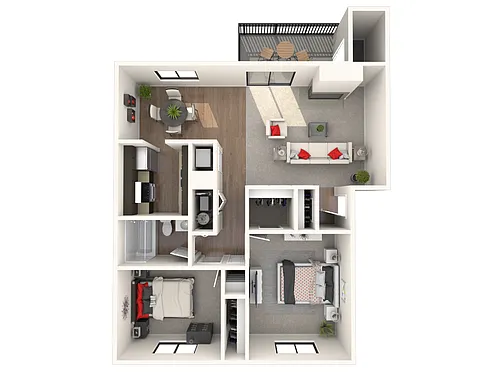 Floor plan 2 Bedroom Apartment