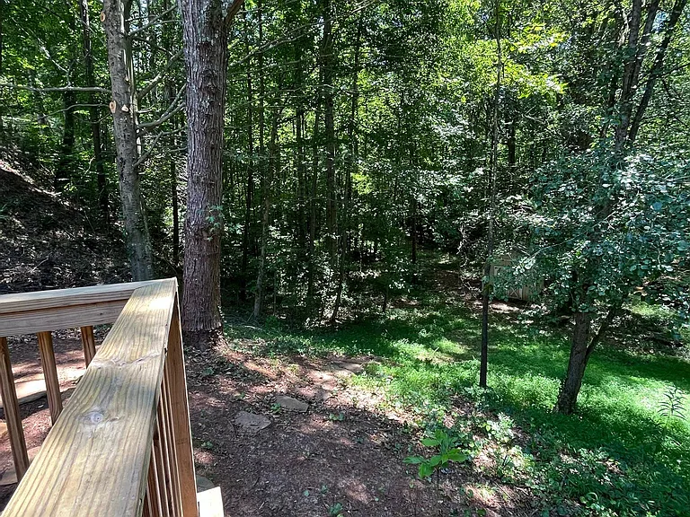 Side view from rear deck