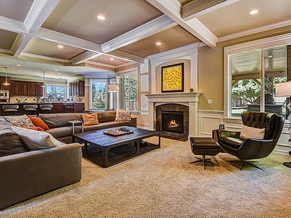 Cozy gas fireplace