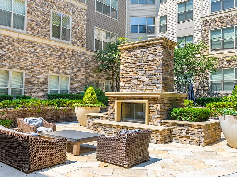Courtyard with Fireplace