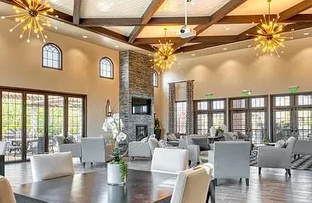 One of the rooms in the clubhouse