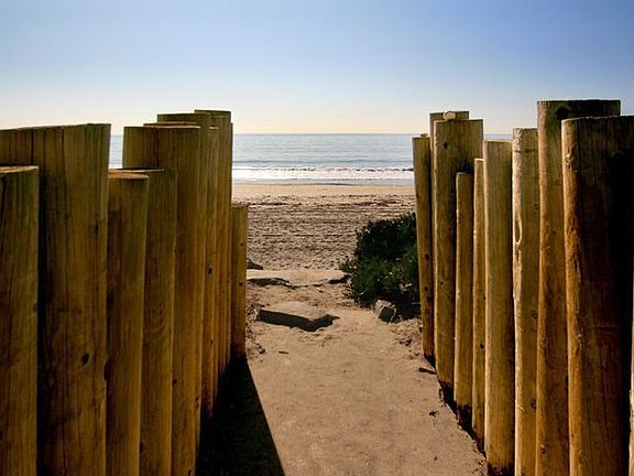 Walkway to private beach