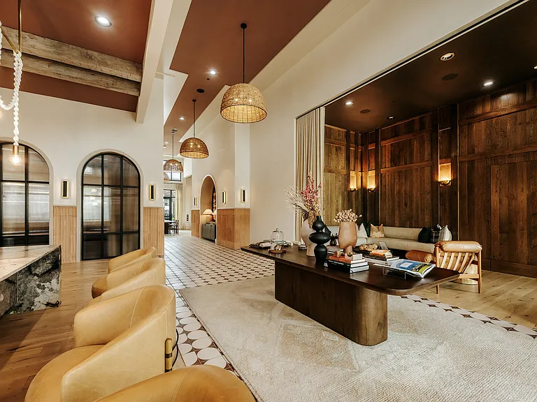 Welcom Reception and leasing lobby at Asher Apartments in North Charleston
