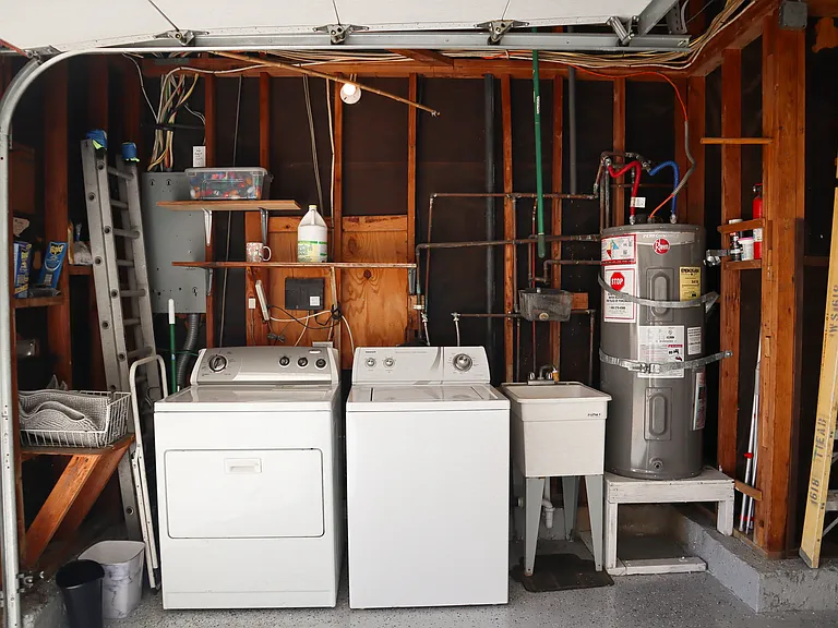 2 Car Attached Garage with Washer/Dryer
