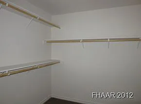 Large closets.
