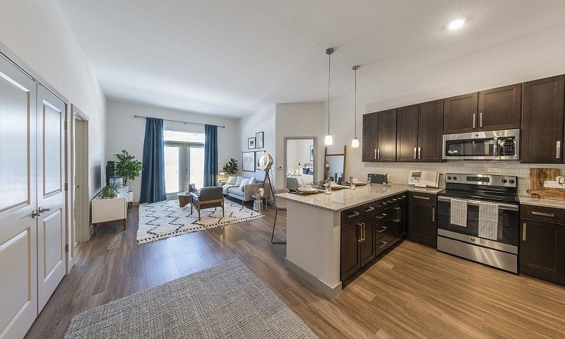 Kitchen and living area