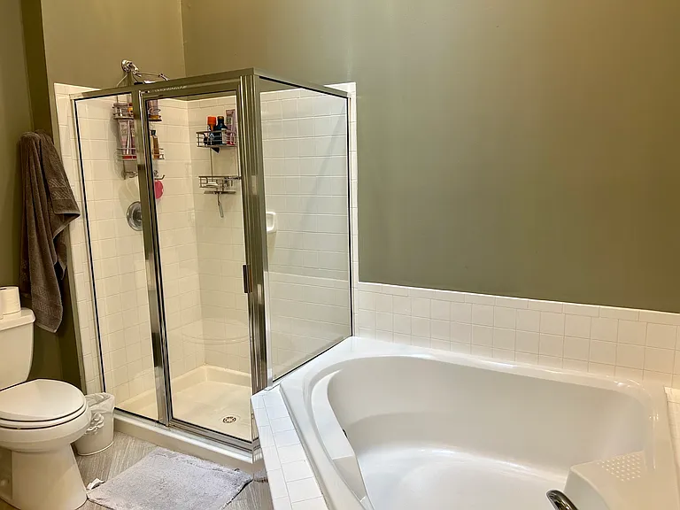 Masterbath with shower and soaking tub