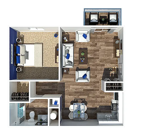Floor plan 1 Bedroom