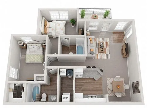 Floor plan Plan - 2x2B
