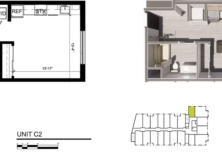 Studio 2D/3D Floor Plan - Studio A Studio 2D/3D Floor Plan - Studio A