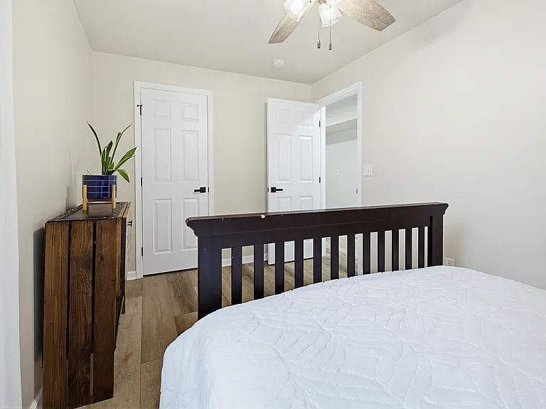 Basement bedroom with walk in closet