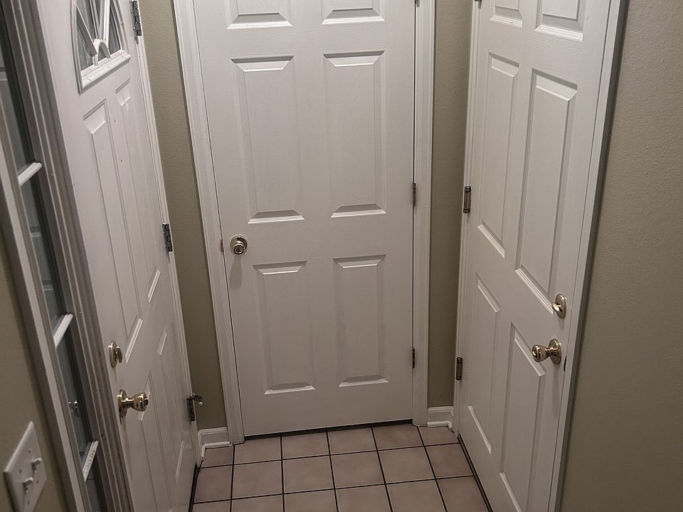 (Left ) Front door , (Middle) Coat Closet , (Right) Garage Door