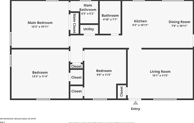 3 bed, 1.5 bath, 1365 sqft, $1,625 — Photo 2