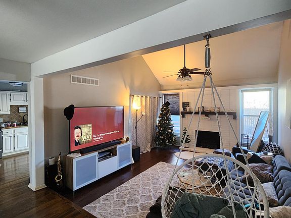Main living space. Dog door near sliding glass door.