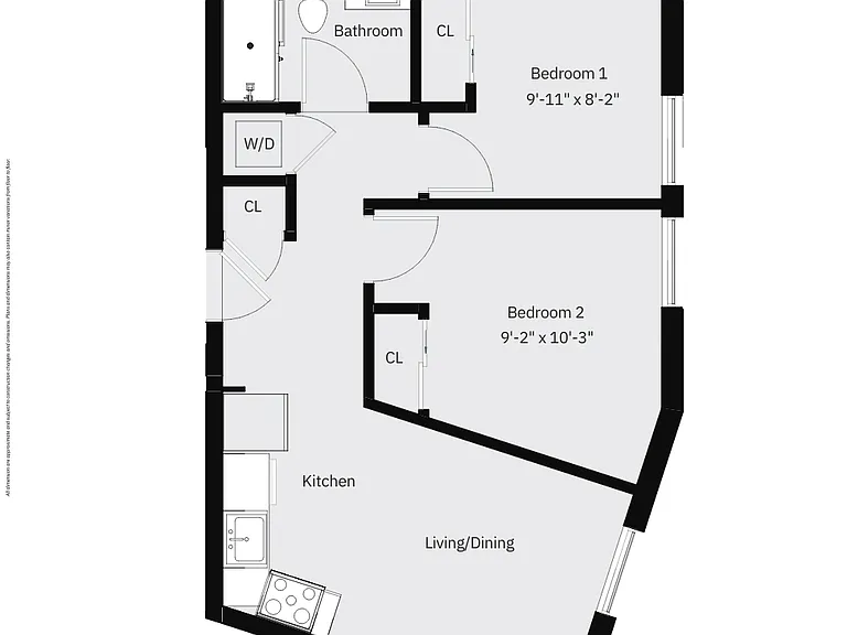 2 BED 1 BATH - C | 620 SF 2 BED 1 BATH - C | 620 SF