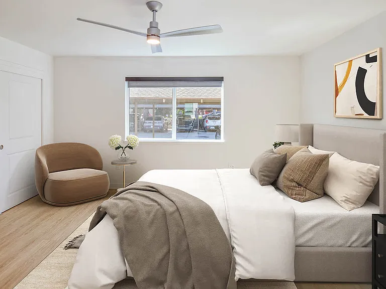 Bedroom with Hard Surface Flooring