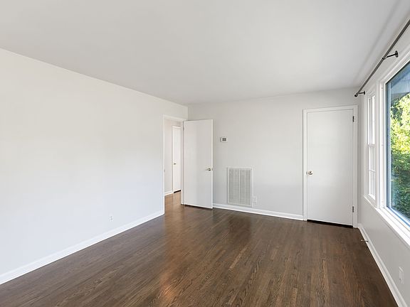 Living room with newly refinished hardwood floors