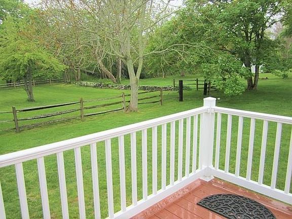 Deck overlooking yard