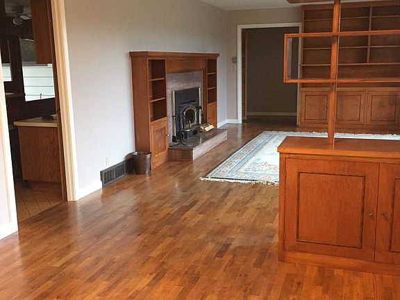 Living room with beautiful wood built-in