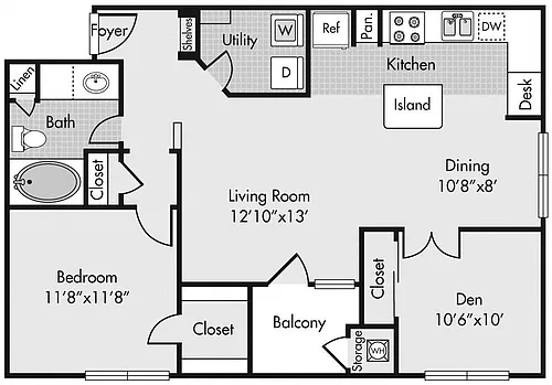 Floor plan B1-Renovated