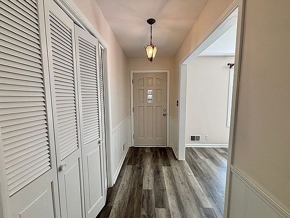 Front entry with closet