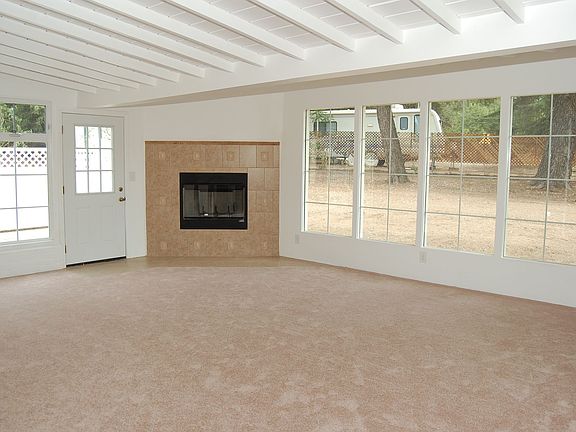 Living/Family Room with New Fireplace and Windows for Lots of Light!
