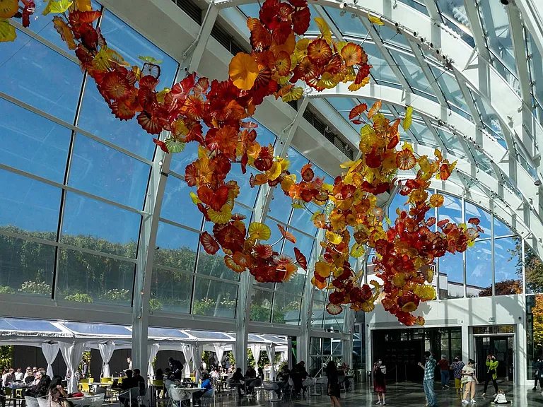 Immerse yourself in the stunning glass art at the Chihuly Garden and Glass Museum, where vibrant sculptures and intricate designs create a truly unforgettable experience.