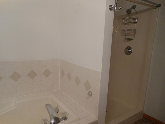 Soaking tub and separate shower