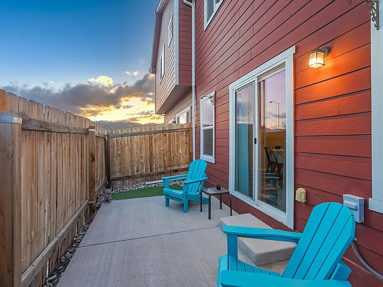 Fenced Patio with seating area