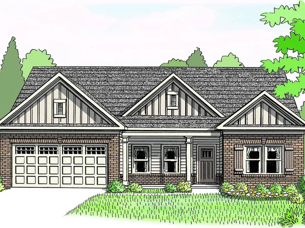 (GA)The Everett | Front Entry Plan, Belle Woode Estates